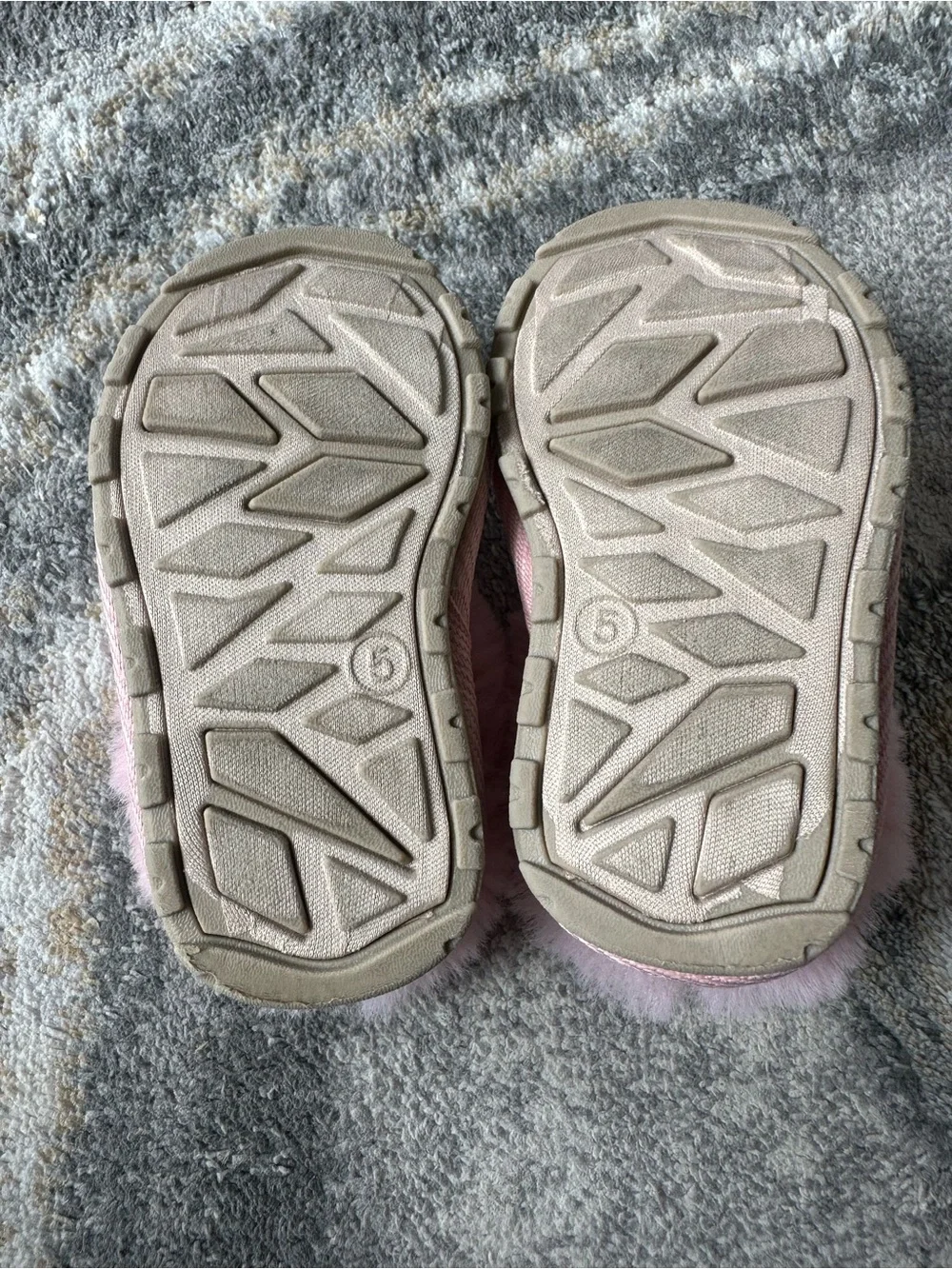 Toddler Pink Faux Fur Pom Slip-On Booties
